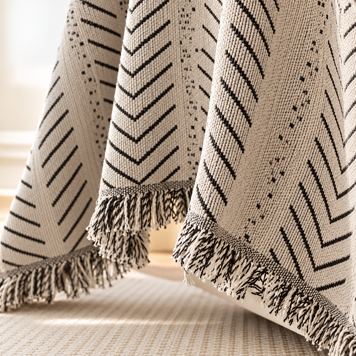 Elegant_Herringbone_Couch_Cover___Soft_Chenille_Protector_with_Tassels_for_Pet-Friendly_Furniture_1