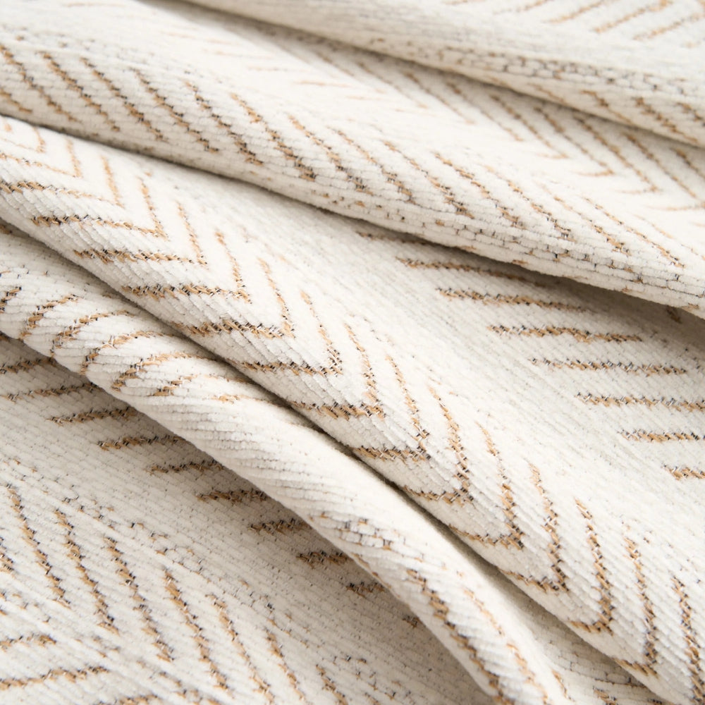 Elegant Herringbone Couch Cover | Soft Chenille Protector with Tassels for Pet-Friendly Furniture 3