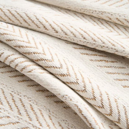 Elegant Herringbone Couch Cover | Soft Chenille Protector with Tassels for Pet-Friendly Furniture 3