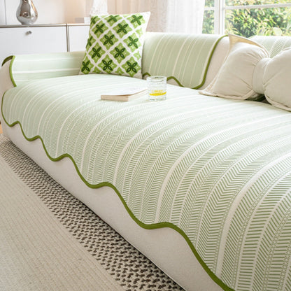 Elegant Herringbone Couch Cover | Soft Microfibre Blend for Stylish Protection and Easy Cleaning 1