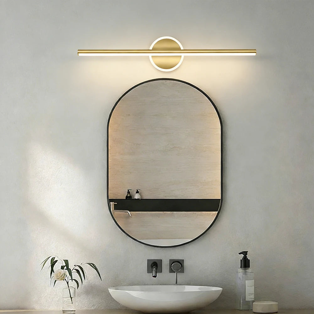 Elegant LED Wall Lamp | Minimalist Wall Sconce Lighting with Dual Color Temperature | Versatile Bathroom & Bedroom Illumination 0