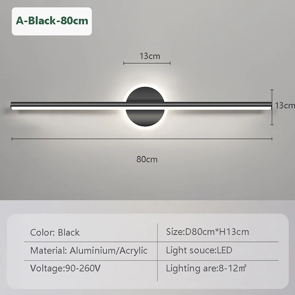 Elegant LED Wall Lamp | Minimalist Wall Sconce Lighting with Dual Color Temperature | Versatile Bathroom & Bedroom Illumination 10