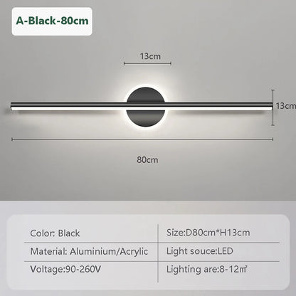Elegant LED Wall Lamp | Minimalist Wall Sconce Lighting with Dual Color Temperature | Versatile Bathroom & Bedroom Illumination 10