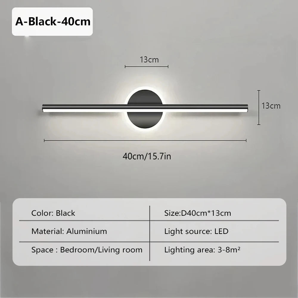 Elegant LED Wall Lamp | Minimalist Wall Sconce Lighting with Dual Color Temperature | Versatile Bathroom & Bedroom Illumination 6