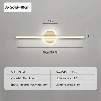 Elegant LED Wall Lamp | Minimalist Wall Sconce Lighting with Dual Color Temperature | Versatile Bathroom & Bedroom Illumination 7