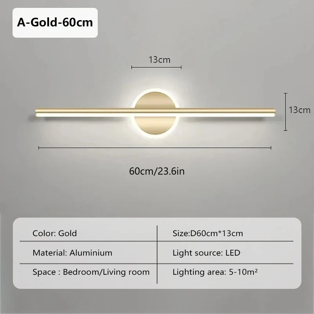 Elegant LED Wall Lamp | Minimalist Wall Sconce Lighting with Dual Color Temperature | Versatile Bathroom & Bedroom Illumination 8