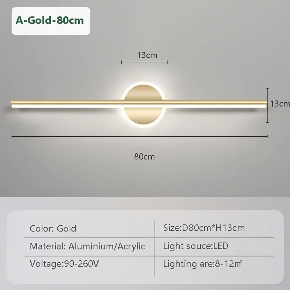 Elegant LED Wall Lamp | Minimalist Wall Sconce Lighting with Dual Color Temperature | Versatile Bathroom & Bedroom Illumination 9