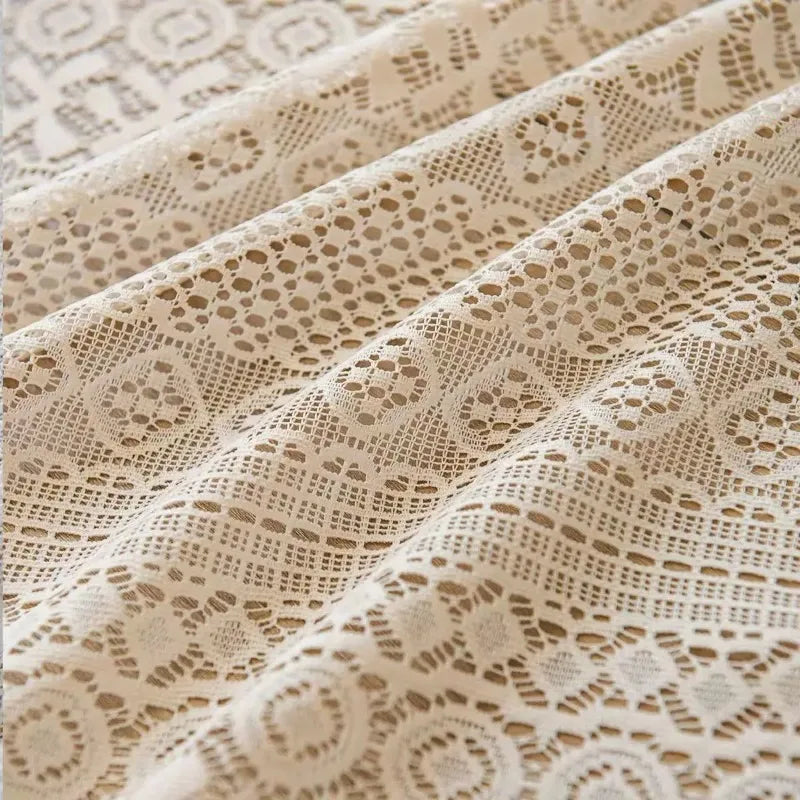 Elegant Lace Sheer Curtains with Charming Tassels | Versatile Home Decor for Living Room, Bedroom, and Kitchen 2