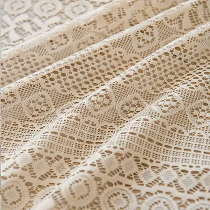 Elegant Lace Sheer Curtains with Charming Tassels | Versatile Home Decor for Living Room, Bedroom, and Kitchen 2