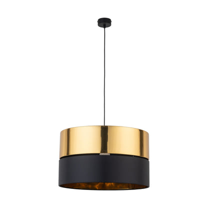 Elegant Lighting | Black & Gold Pendant Ceiling Light Fixture with Unique Dual Shade Design | Modern Illumination for Stylish Spaces 0