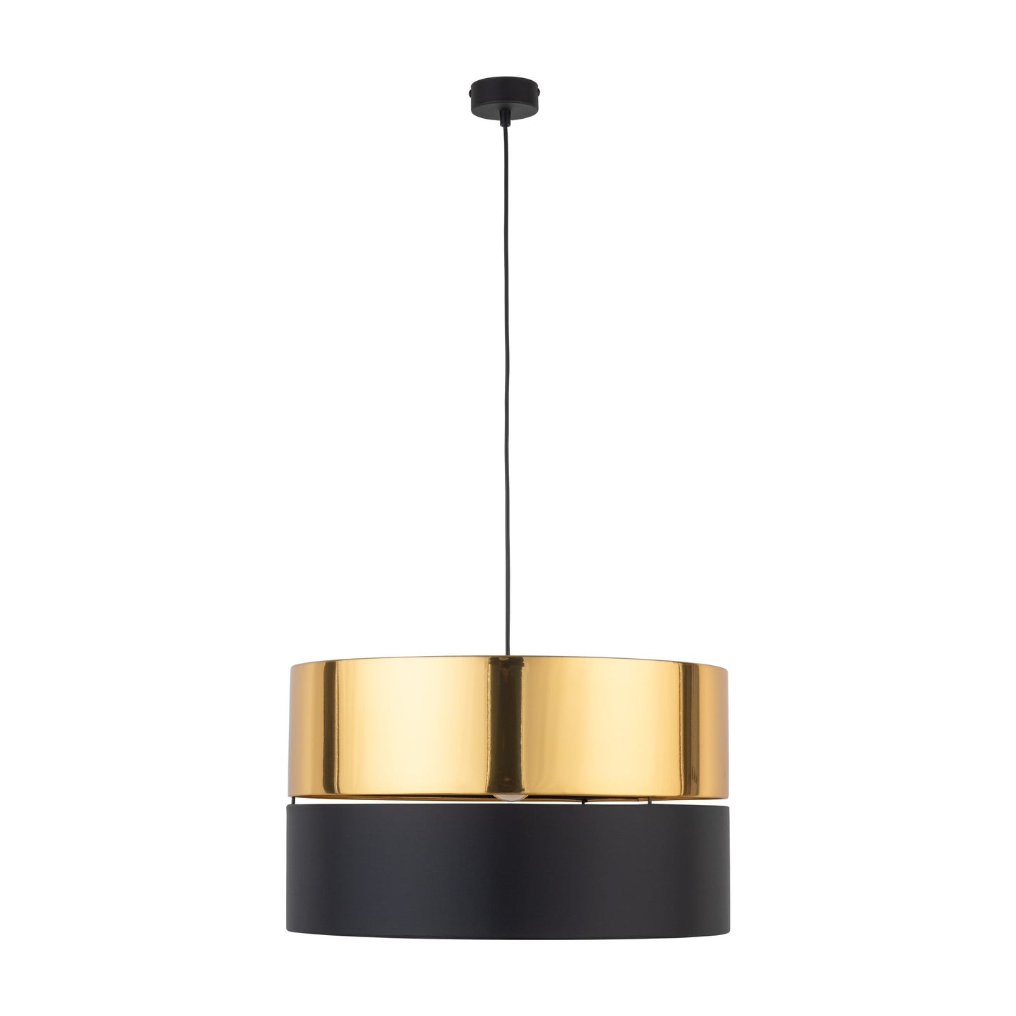Elegant Lighting | Black & Gold Pendant Ceiling Light Fixture with Unique Dual Shade Design | Modern Illumination for Stylish Spaces 3