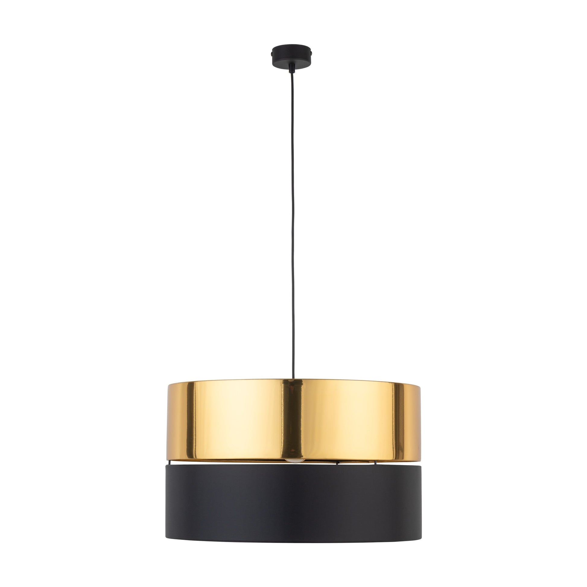 Elegant Lighting | Black & Gold Pendant Ceiling Light Fixture with Unique Dual Shade Design | Modern Illumination for Stylish Spaces 3