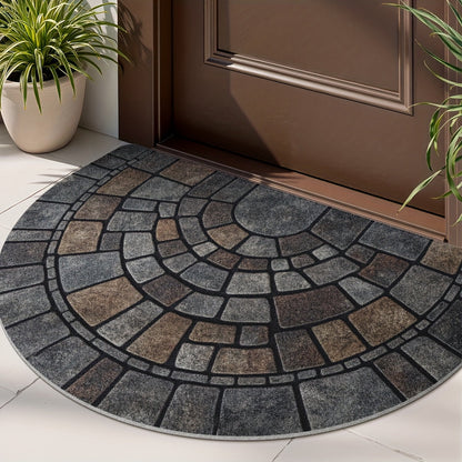 Elegant Mosaic | Front Door Mat with Non-Slip Backing | Durable & Easy to Clean for Indoor/Outdoor Use 1