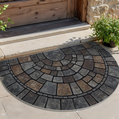 Elegant Mosaic | Front Door Mat with Non-Slip Backing | Durable & Easy to Clean for Indoor/Outdoor Use 3