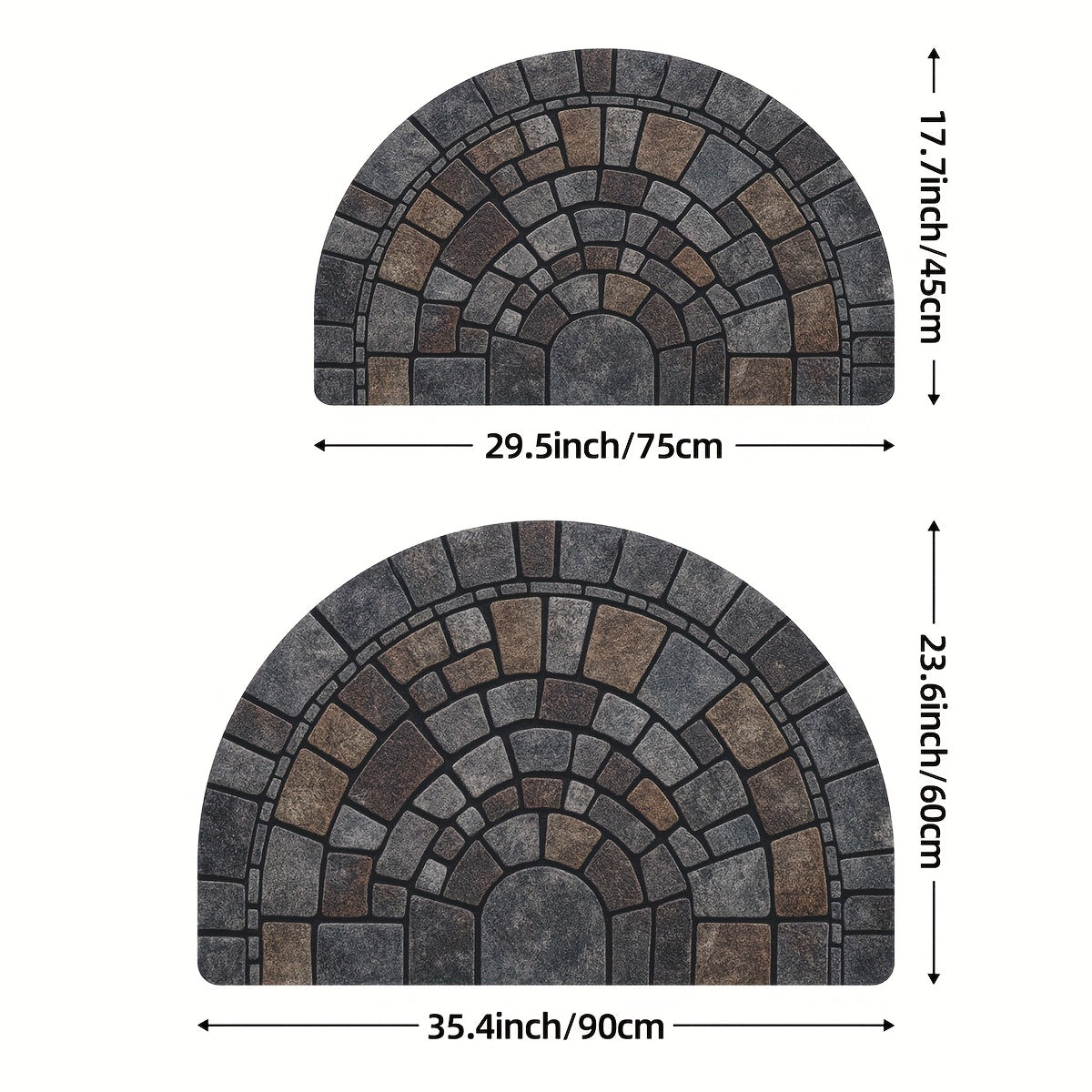 Elegant Mosaic | Front Door Mat with Non-Slip Backing | Durable & Easy to Clean for Indoor/Outdoor Use 4