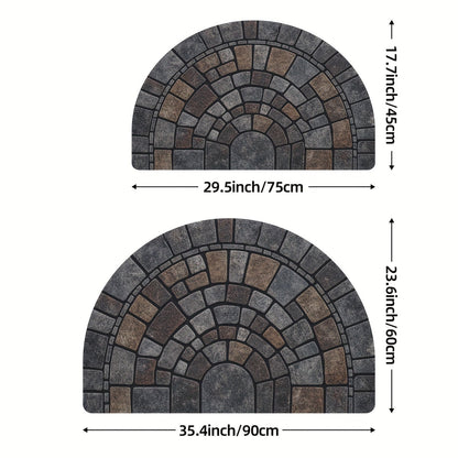 Elegant Mosaic | Front Door Mat with Non-Slip Backing | Durable & Easy to Clean for Indoor/Outdoor Use 4