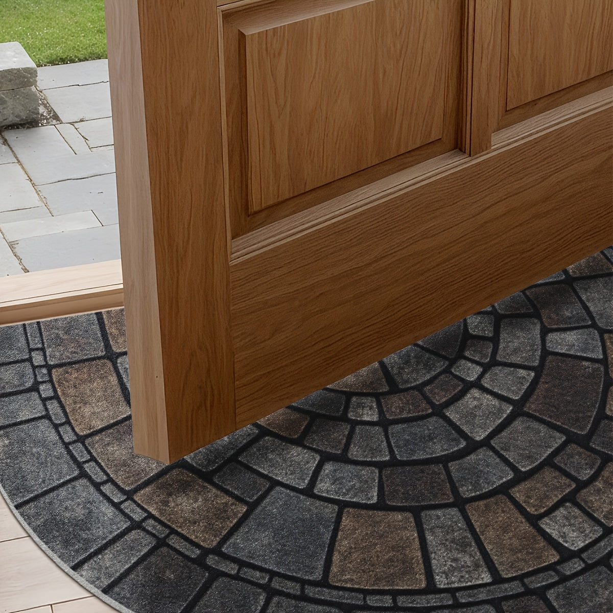 Elegant Mosaic | Front Door Mat with Non-Slip Backing | Durable & Easy to Clean for Indoor/Outdoor Use 7