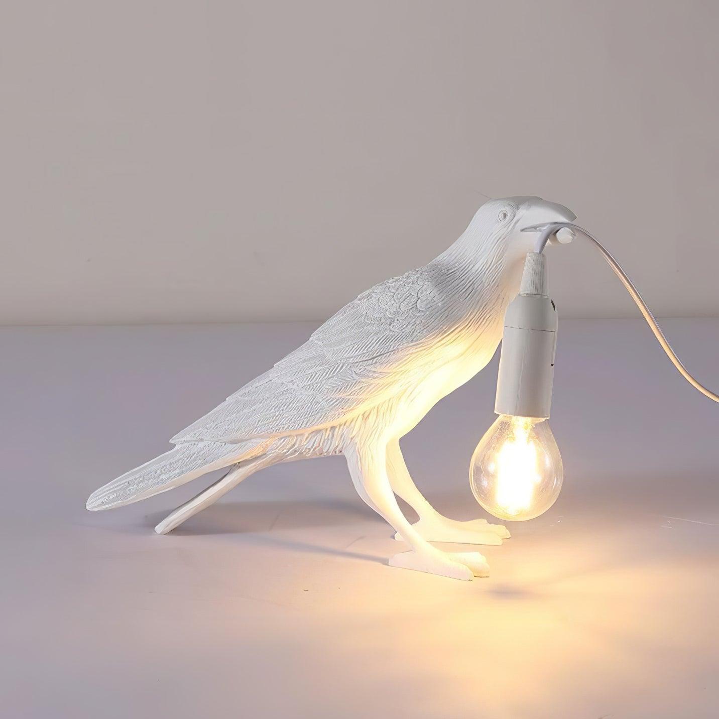 Elegant Resin Table Lamp with Unique Raven Design | Stylish Lighting for Home Decor 10