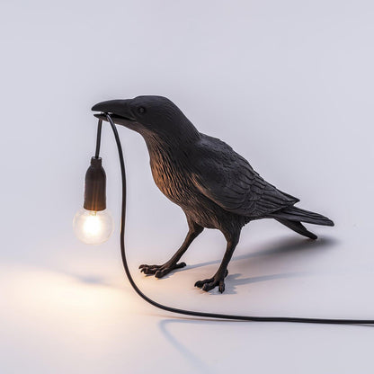 Elegant Resin Table Lamp with Unique Raven Design | Stylish Lighting for Home Decor 11