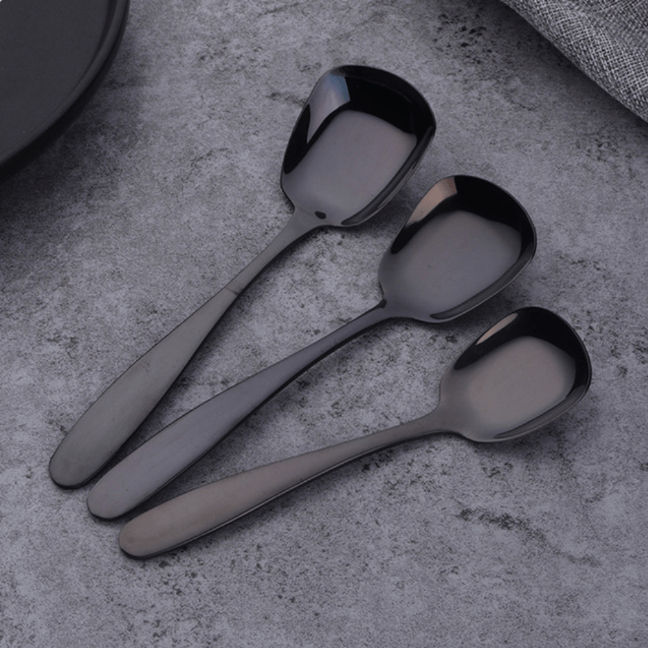 Elegant Serving Spoon Set | 3-Piece Stainless Steel Utensils with Comfortable Grip | Durable Design for Stylish Entertaining 0