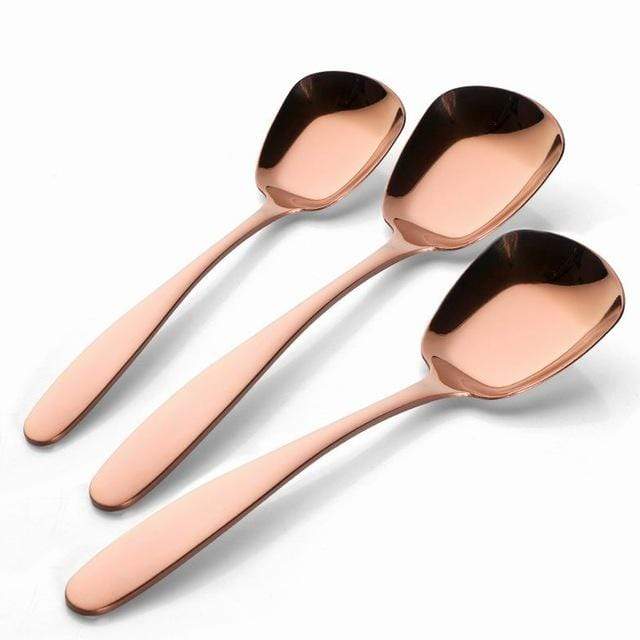 Elegant Serving Spoon Set | 3-Piece Stainless Steel Utensils with Comfortable Grip | Durable Design for Stylish Entertaining 2