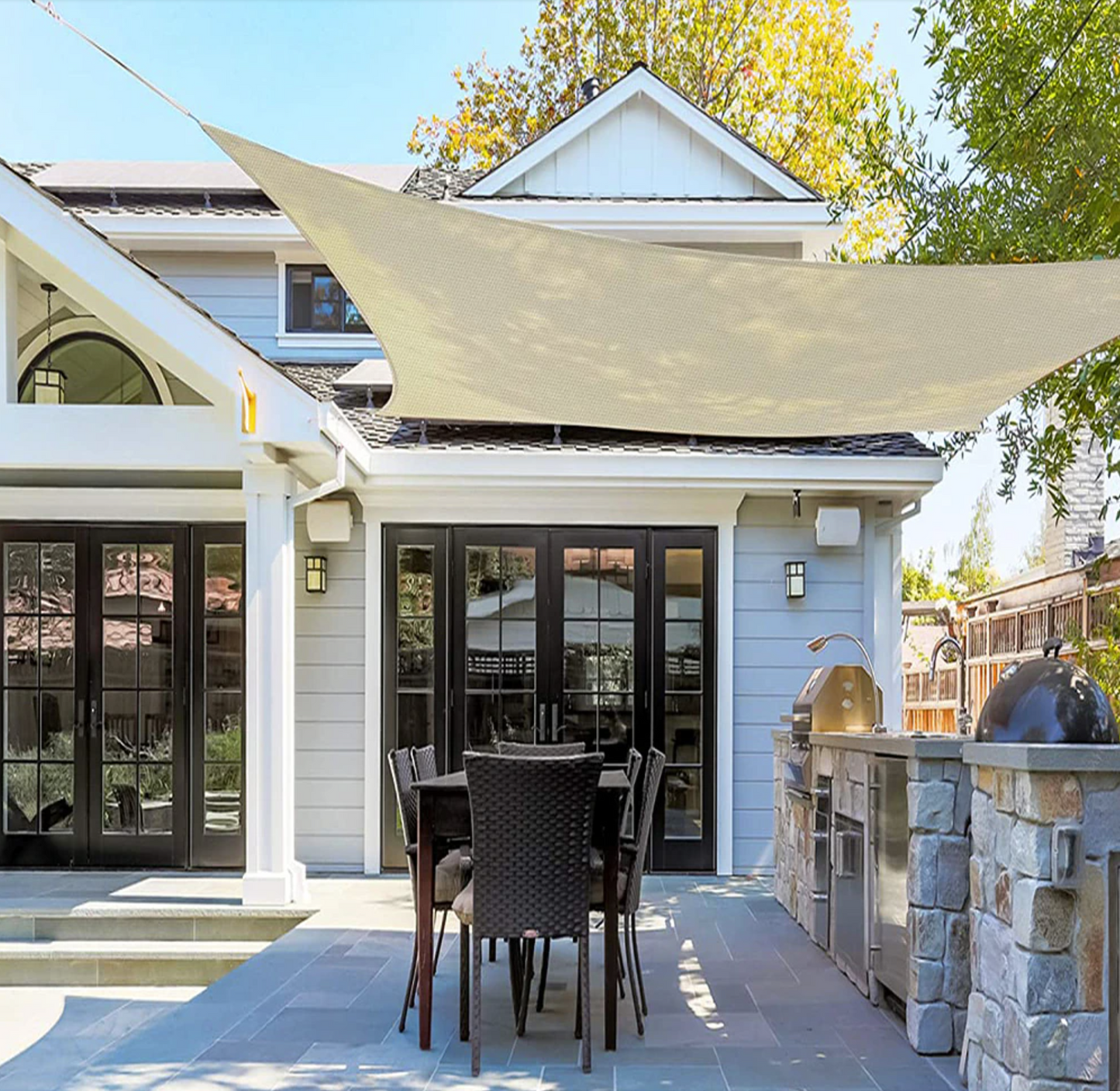Elegant Shade Cloth | Waterproof Outdoor Canopy with UV Protection | Stylish Cover for Patios and Balconies 2
