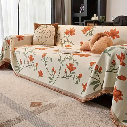 Elegant Vintage Floral Couch Cover | Dust-Proof & Pet Scratch-Resistant Fabric | Stylish Protection for Your Living Space 0