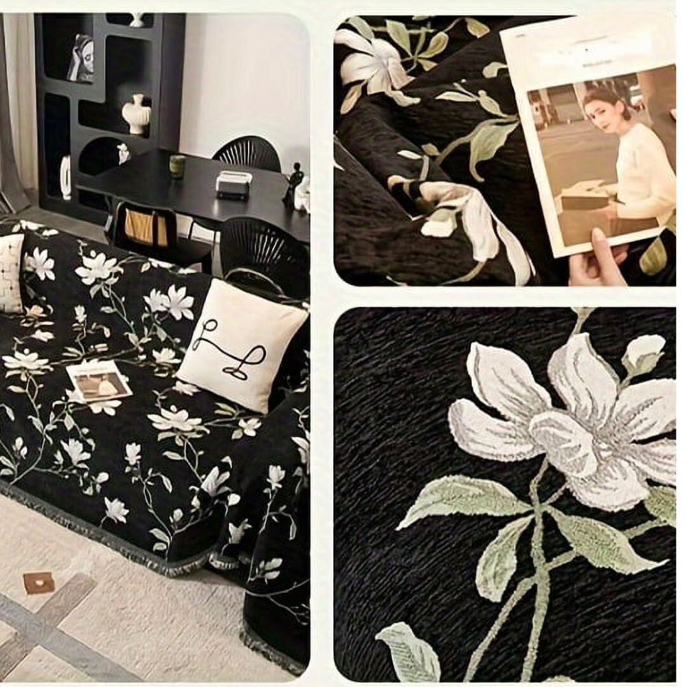Elegant Vintage Floral Couch Cover | Dust-Proof & Pet Scratch-Resistant Fabric | Stylish Protection for Your Living Space 3
