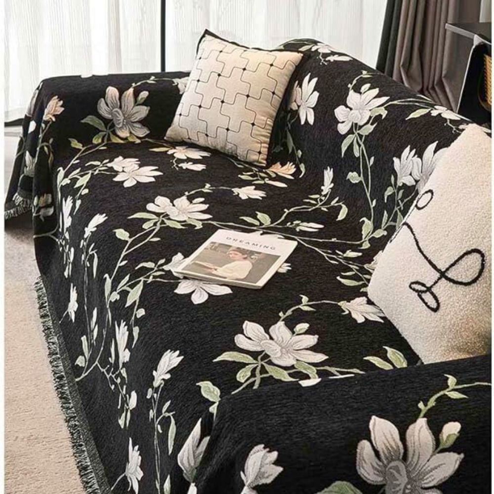 Elegant Vintage Floral Couch Cover | Dust-Proof & Pet Scratch-Resistant Fabric | Stylish Protection for Your Living Space 4
