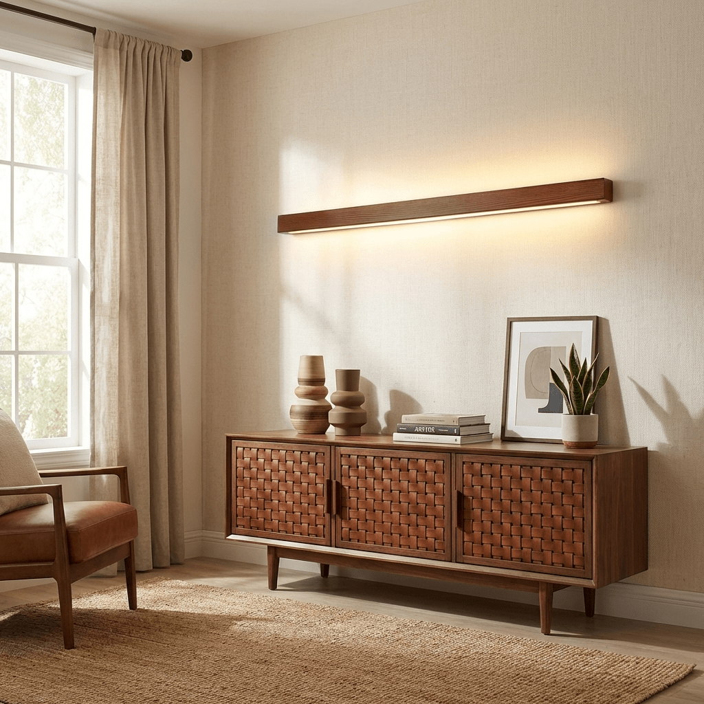 Elegant Wall Light | Modern Wood Sconce with Adjustable Brightness | Stylish Lighting Solution for Home Decor 4