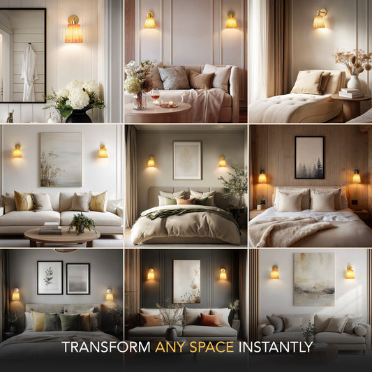 Elegant Wireless Wall Sconce Light with Adjustable Brightness | Modern Wall Lamp for Versatile Indoor Lighting 3