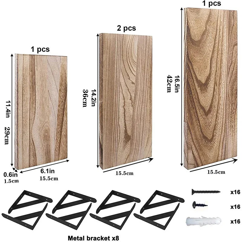 Elegant Wooden Floating Wall Shelves with Easy Installation | Space-Saving Decor for Home 2