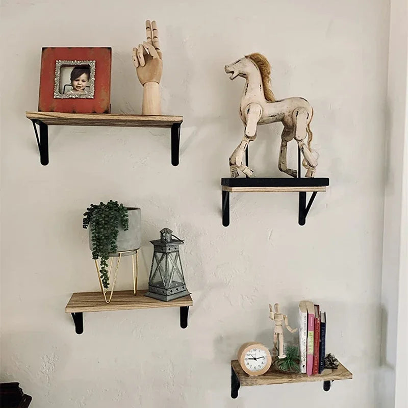 Elegant Wooden Floating Wall Shelves with Easy Installation | Space-Saving Decor for Home 3