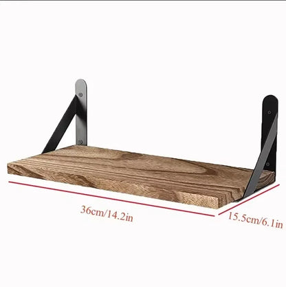 Elegant Wooden Floating Wall Shelves with Easy Installation | Space-Saving Decor for Home 7