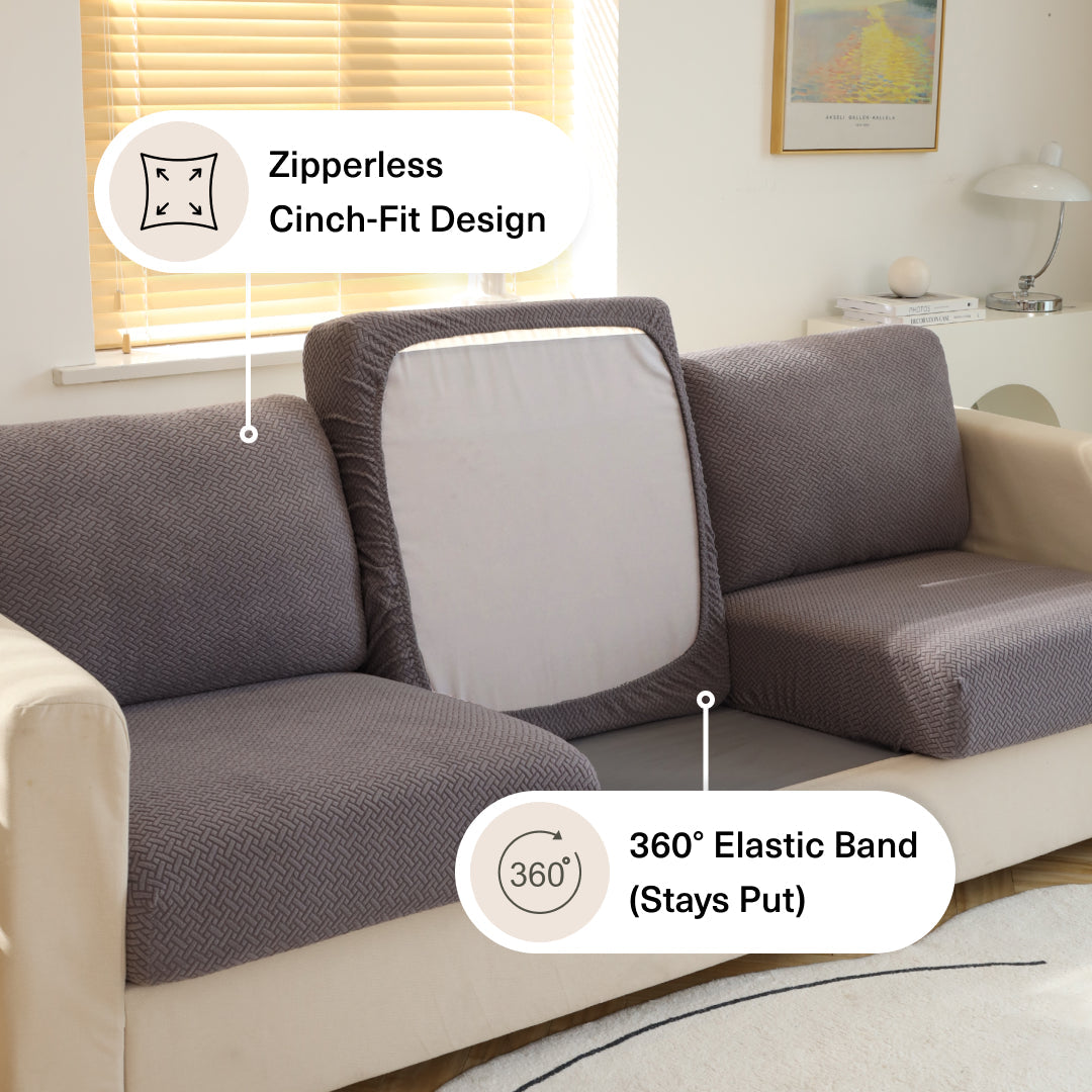 Elegant | High-Stretch Sofa Cover with Timeless Design | Easy Care for Cozy Home Decor 4