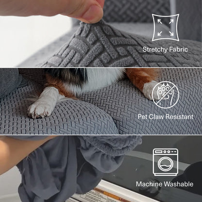 Elegant | High-Stretch Sofa Cover with Timeless Design | Easy Care for Cozy Home Decor 6
