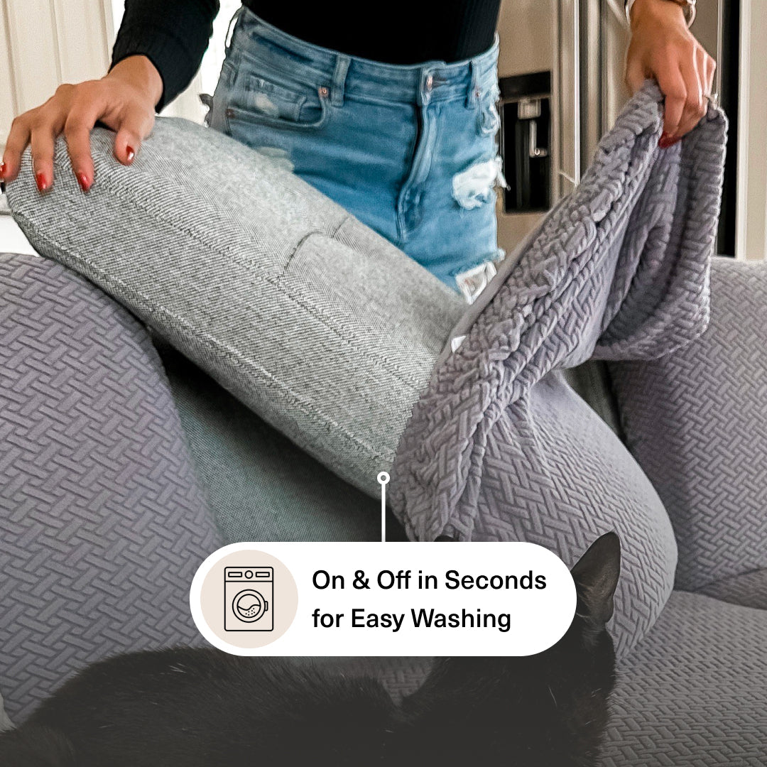 Elegant | High-Stretch Sofa Cover with Timeless Design | Easy Care for Cozy Home Decor 8