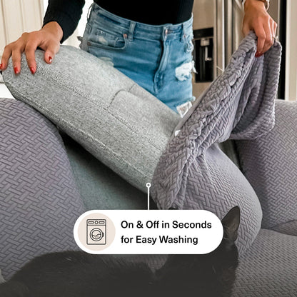 Elegant | High-Stretch Sofa Cover with Timeless Design | Easy Care for Cozy Home Decor 8