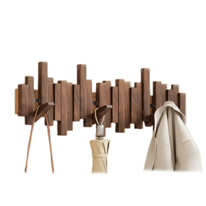 Elegant | Wall Mounted Coat Rack with Magnetic Foldable Hooks | Stylish Organization for Any Space 0