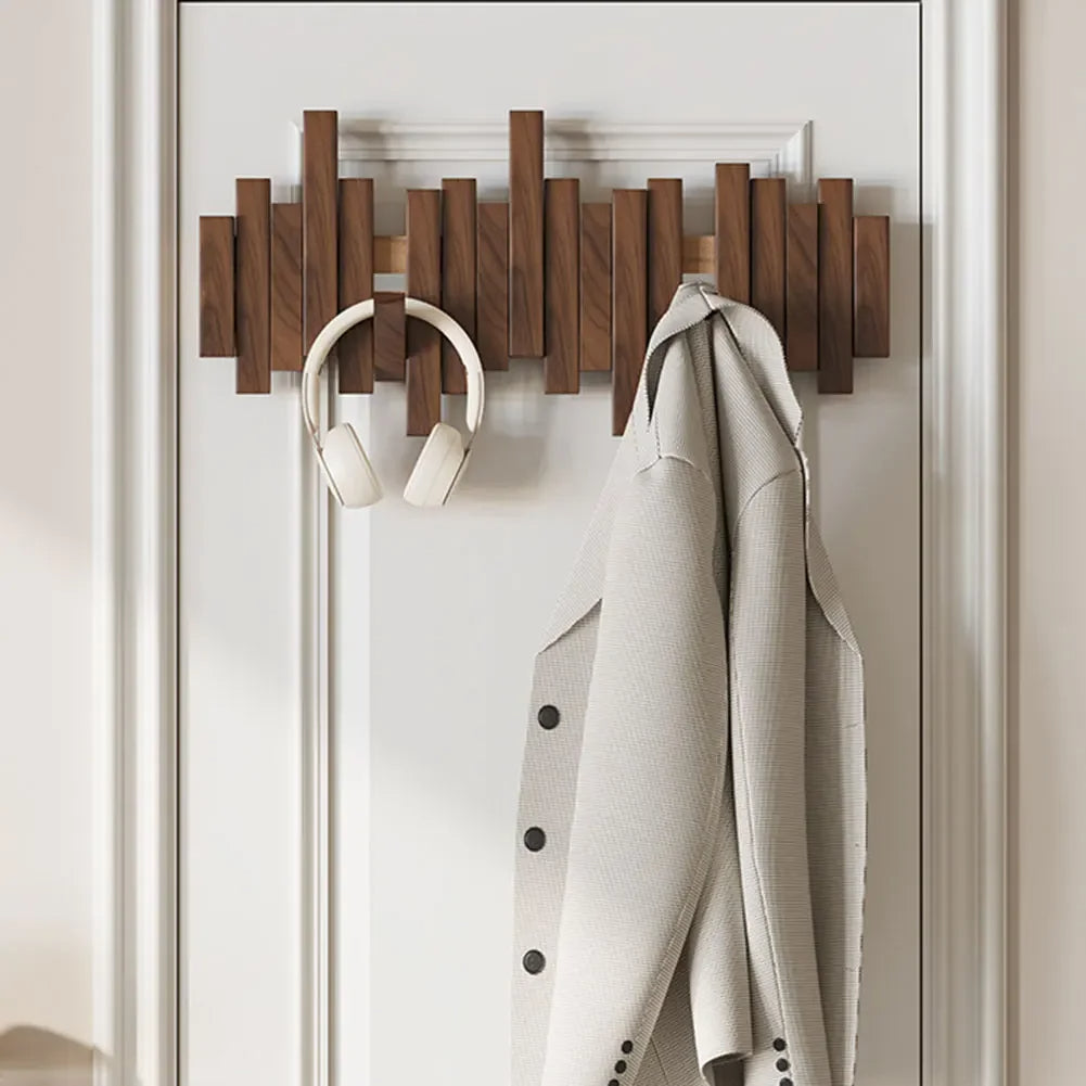 Elegant | Wall Mounted Coat Rack with Magnetic Foldable Hooks | Stylish Organization for Any Space 6