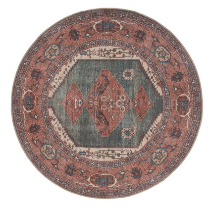 Faro Collection | Washable Boho Rug with Distressed Terracotta Design | Eco-Friendly & Stain Resistant for Home Comfort 10