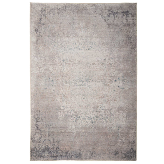 Fleur Collection | Washable Rug with Distressed Design | Eco-Friendly for Timeless Elegance 0