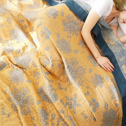 Floral Comfort Blanket | Lightweight Cotton Throw for Cozy Year-Round Use 6