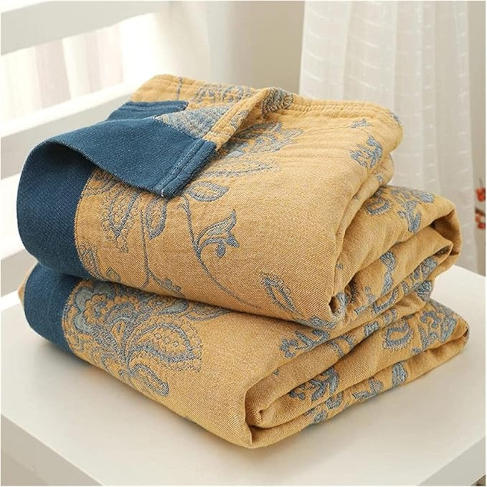 Floral Comfort Blanket | Lightweight Cotton Throw for Cozy Year-Round Use 8