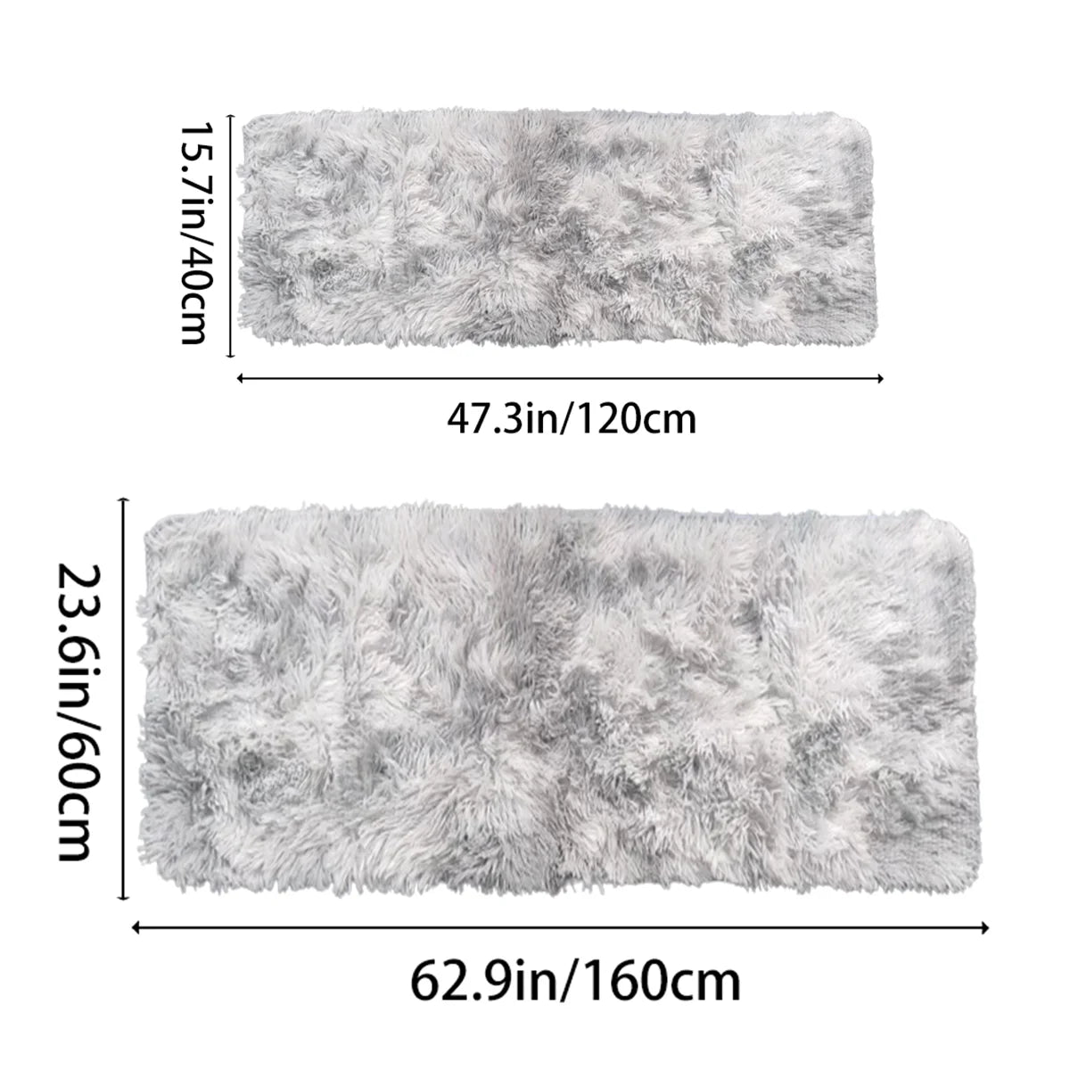 Fluffy Shag Area Rug with Non-Slip Backing | Stylish Tie-Dyed Design for Cozy Living Room Comfort 1