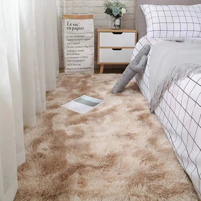 Fluffy Shag Area Rug with Non-Slip Backing | Stylish Tie-Dyed Design for Cozy Living Room Comfort 6