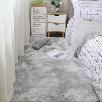 Fluffy Shag Area Rug with Non-Slip Backing | Stylish Tie-Dyed Design for Cozy Living Room Comfort 8