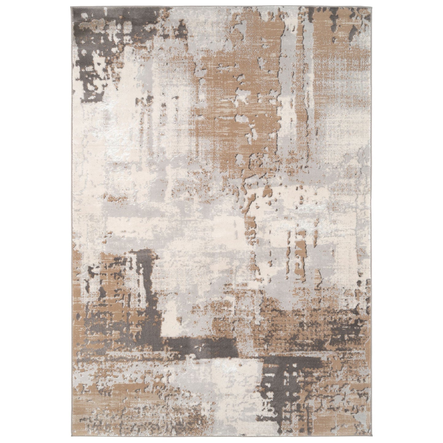 Grace Collection | Distressed Abstract Area Rug with Cozy Texture | XL Size for Elegant Living Rooms 0