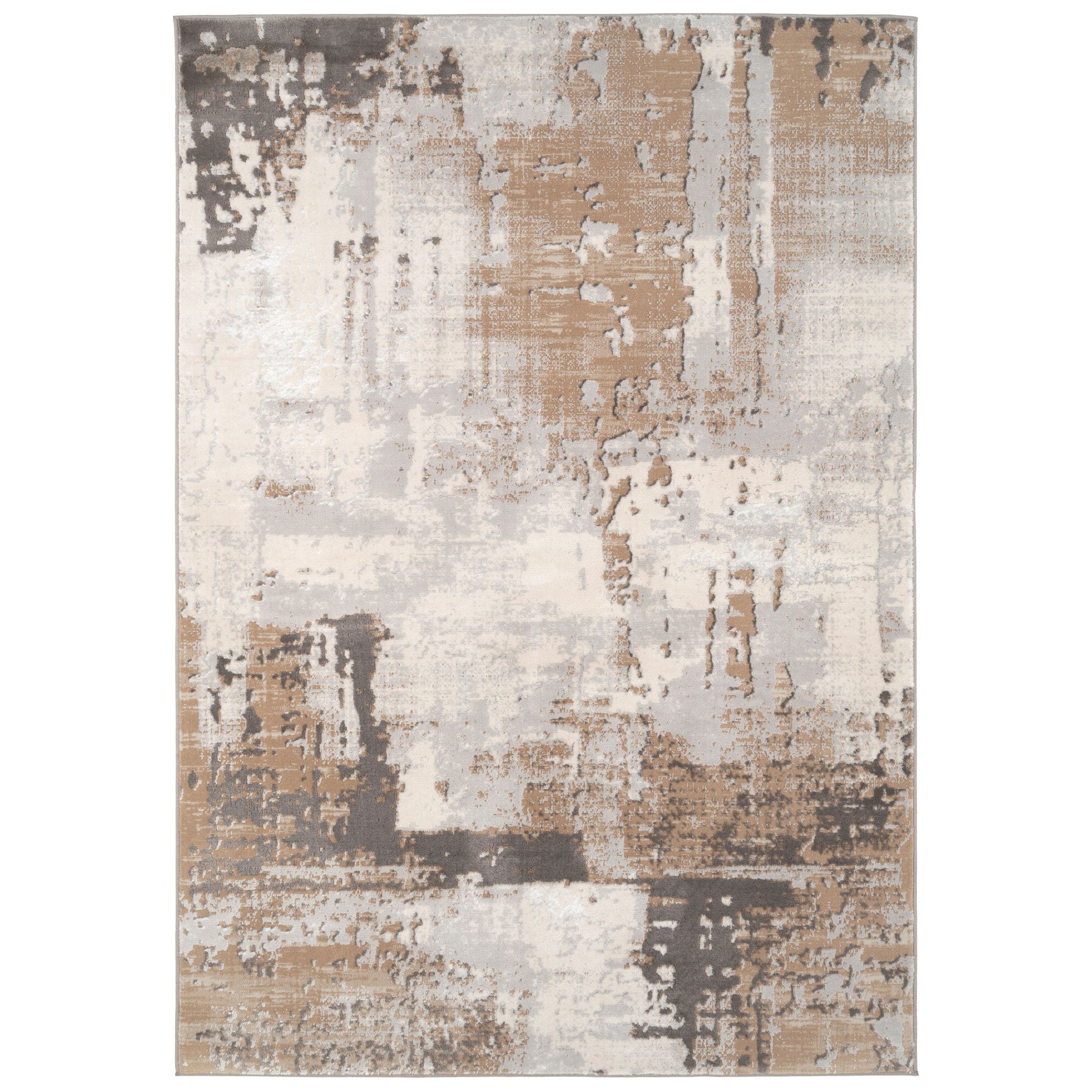 Grace Collection | Distressed Abstract Area Rug with Cozy Texture | XL Size for Elegant Living Rooms 0
