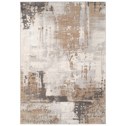 Grace Collection | Distressed Abstract Area Rug with Cozy Texture | XL Size for Elegant Living Rooms 0